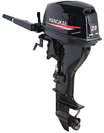 4-Takt Außenbordmotor 20 PS Bootsmotor, Marine Aufblasbarer Fischbootsmotor Wasserkühlen CDI-System, 14,7 KW, 323CC, 4500-5500 U/Min (4 Takt 20 PS)