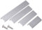 Hidden Cabinet Handles, Pack of 6 Cabinet Handles, Brushed Aluminium, Silver, Invisible Kitchen Handles, Door Handles, Drawer Handles, Handles for Wardrobe, Bedroom