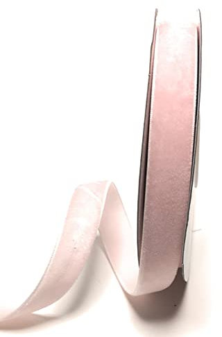 s.dekoda Dekoband Samt 10m x 15mm Rosa - Hellrosa Samtband Samtborte Schleifenband [D1244-216]
