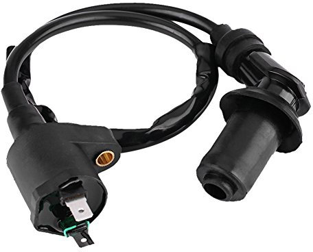 Motorrad Zündspule, Roller Zündspule Zündkerzenstecker für GY6 ATV Roller Motor Moped Dirt Bike Go Kart (Schwarz)