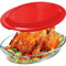 Plat à Four en Verre avec Couvercle, 3.5L - Plat à Lasagne pour le Four (PAS LE COUVERCLE), Oval, Récipient en Verre avec Couvercle en Plastique