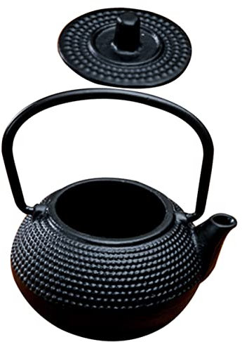 BESTonZON Mini Gusseisen Teekanne Schwarz Dekorative Kompakte Teekanne Für Büro Und Zuhause Kreative Tisch-deko Platzsparendes Tee Alltag Und Geschenk