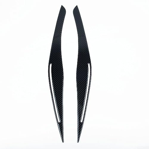 Scheinwerfer-Augenbrauen-Abdeckung, Ersatz für BMW E90/E91 3er-Serie 4-Türer Limousine und Van 2009 ~ 2012 Zubehör, Kohlefaser-Augenlid-Aufkleber, 1 Paar