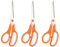 3 Stück Büroscheren, 21,6 cm, Edelstahl, Papierschneiden, Nähen, Stoff, Bastelschere mit scharfen Klingen für DIY handgefertigte Kunsthandwerk (Orange)