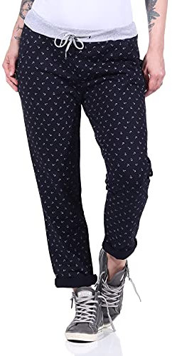 ZARMEXX Damen Jogginghosen Sweatpants Sommerhosen Damen Sporthosen Anker Freizeithosen Yogahosen Maritim (Navy, 36-40)
