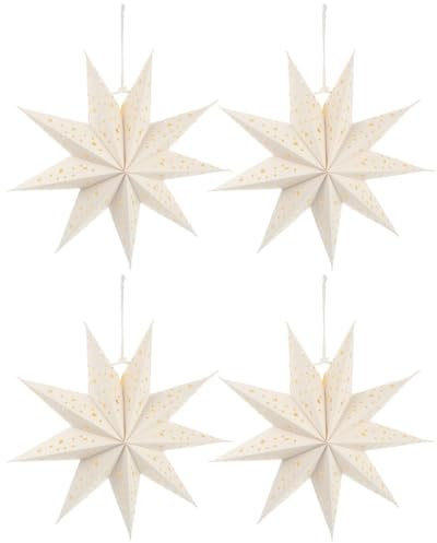 Uonlytech 2sets Papier Lampenschirm Lampe Abdeckung Stern Form Dekorative Lampenschirm Für Weihnachten Einfach Installieren 2 Stücke * 2