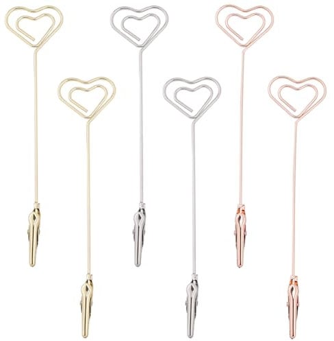 SUNNYCLUE 6Pcs Bracelet Helpers Bracelet Fastener Helper Tool Set Love Heart Spiral Gift Card Clip Holders Rose Gold Silver jewellery Clasps and Closures Watch Fastening Clamps for Putting on Yourself