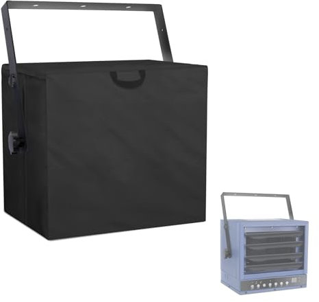 Krismile Elektrische Garagenheizungsabdeckung, geeignet für die meisten Marken für Garage, Werkstatt, Geschäft, robuste industrielle Heizungsabdeckung. Ideal für staubdicht (nur Abdeckung, schwarz)