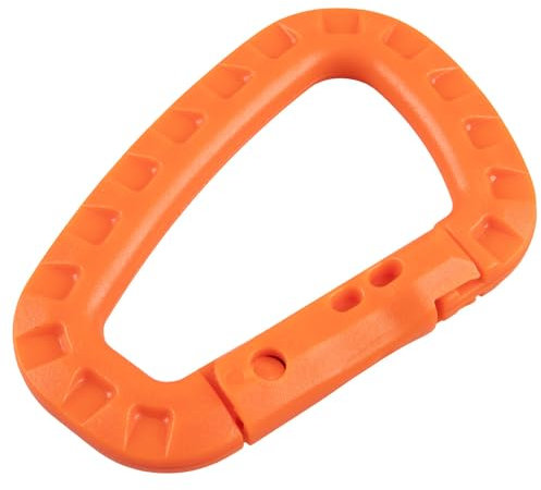 Paracord Planet Tac Link Clip Karabiner - Super Strong Molded Polymer Karabiner - Orange