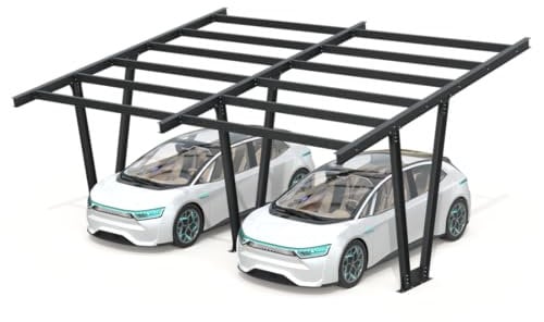 Abri de Voiture, Todome, Acier, Gris Anthracite, modèle 06 Structure Carport - (2 Places)