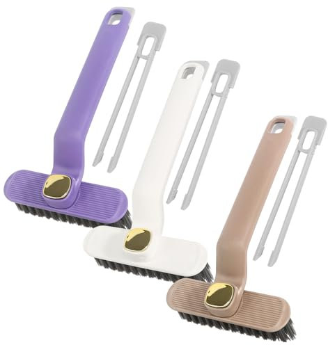 Lot de 3 Brosse à Récurer Rotative, Rotative à 360 degrés Brosse rotative Nettoyage, Brosse rotative Multifonctions pour Le Nettoyage des Interstices, Brosse Nettoyage Salle de Bain