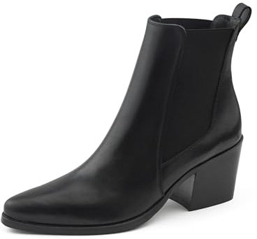 Paul Green Damen Chelsea-Stiefelette, Frauen Chelsea Boots,flach,Stiefel,Bootee,Booties,halbstiefel,Kurzstiefel,Schwarz (Black),39 EU / 6 UK