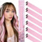 WENNALIFE 12 capelli a nastro rosa da attaccare per bambini, capelli clip - in, capelli colorati per intrecciare i capelli delle bambine, per le feste, accessori per allungare i capelli