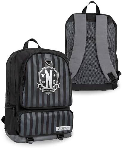 Blue Sky Studios Wednesday Addams Backpacks – Official Licensed Collectible Merchandise, Gothic School Bag, Unique Gifts for Fans, Teens, Adults, Halloween & Everyday Use