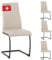 Albatros Freischwinger Stuhl TURANO 4er Set, Beige - Esszimmerstuhl Schwingstuhl mit Modernem Design, Stoff-Bezug, Dicke Polsterung - Küchenstuhl, Polster-Stuhl Esszimmer, Esstisch Stuhl