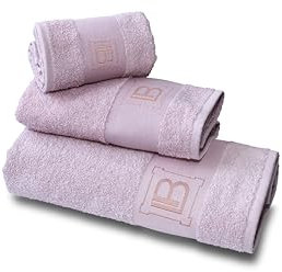 hermet Laura Biagiotti, Set Asciugamani Bagno 3 Pezzi Tinta Unita, 100% Spugna Di Cotone, Telo Bagno + Asciugamano Viso + Asciugamano Ospite, In Scatola