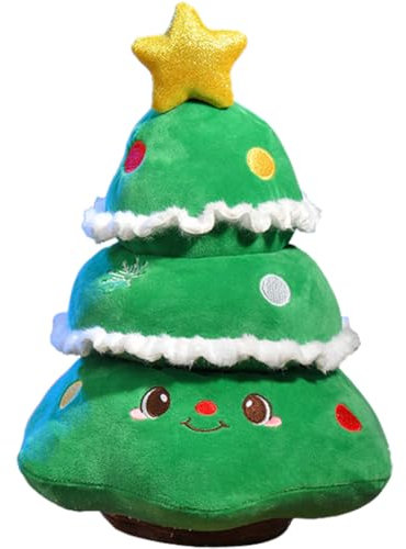 QWEPU Weihnachtsbaum Kuscheltier,Weihnachtsbaum Plüschtier Nikolaus Stofftier Weihnachtsmann für Sofa Schlafzimmer Dekoration Spielzeug Weihnachten Neujahr Geschenk-25CM