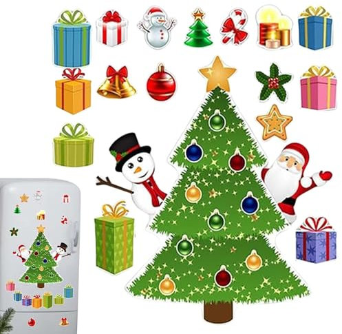 Imanes de de Navidad, imanes de árbol de Navidad para frigorífico, Bonitos y únicos Adhesivos para, Accesorios de Cocina Festivos, imanes de, decoración del hogar