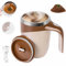 Automatic Magnetic Stirring Coffee Mug,Automatic Magnetic Stirring Coffee Mug,Self Stirring Coffee Mug,Portable Rechargeable Magnetic Coffee Mugs,Stainless Steel Mixing Mug,for Office Home (Brown)