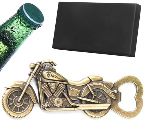 Décapsuleurs Bière Moto Rétro, Ouvre Bouteille Drole Cadeaux de Saint Valentin, Noel, Fête des Pères, Decapsuleur Biere Idée Cadeau d'anniversaire pour Homme Papi Papa Mari Petit Ami