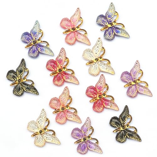 KEYDUACU 12Pcs Strong Refrigerator Magnet Fridge Sticker,3D Butterfly Craft Decoration Magnet,Strong Fridge Magnets for Kitchen, School,Office Whiteboard, Cabinet and Dishwasher