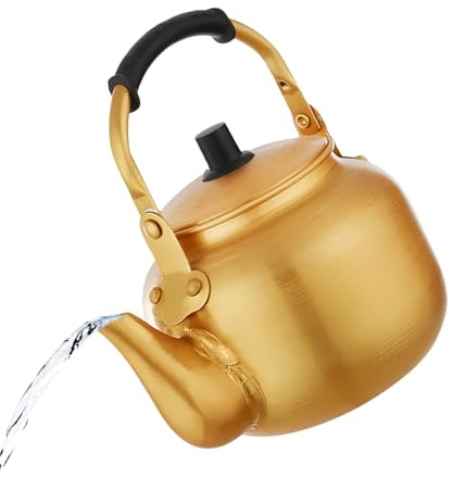 Teiera per piano cottura, bollitore portatile in alluminio, bollitore per cucinare all'aperto, bollitore da tè in metallo resistente per caffè e tè, escursionismo, campeggio, uso quotidiano in cucina