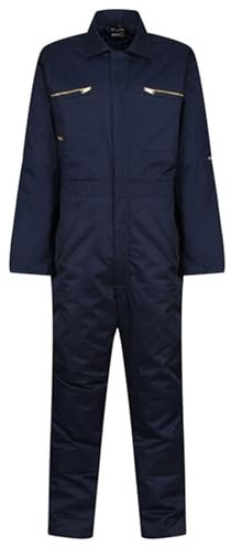 Mens Zip Fasten Durable Workwear Insulated Coveralls All-in-One Boiler Suit Overall Dungarees Work Utility Uniform for Garage Carpenter Garden Mechanic