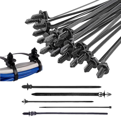 Kabelbaum-Haltebinder, selbstsichernde Reißverschlüsse, UV-beständige Kabelbinder, 160-teiliges robustes Kabelbinder-Set für Automobilverkabelung, Bootsreparatur, Kabelbündelung im Innenbereich und