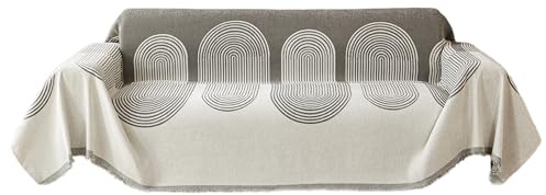 EBETA Sofadecken Sofaüberwürfe Sofa Cover Sofabezug 1/2/3/4 Sitzer, Sofahussen Sofa Abdeckung Hussen für Ecksofa (Grau, 180 * 380 cm)