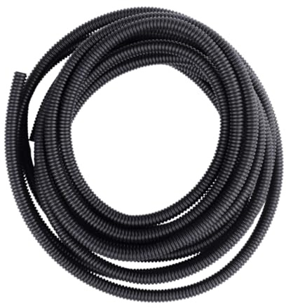 5m Corrugated Wire Tube, Flexible Conduit, Flexible Wire Cover Tube for TV Cables, Electric Wires, Computers, Garden Lights, Automotive, Office and Household Cable Management (Inner 7mm Outer 10mm)