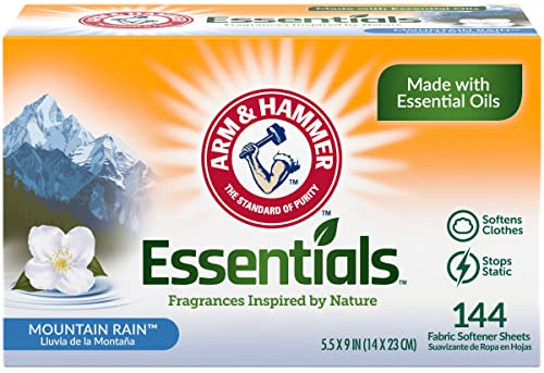 ARM & HAMMER Fabric Softener Sheets, Mountain Rain 144ct