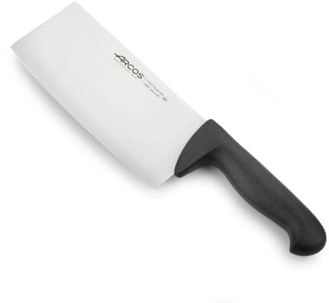 Arcos Cuchillo Carnicero Cleaver - Cuchillo Carnicero - Hoja Acero Inoxidable 8 - Mango Polipropileno - Plateado -istema Identificación Color - Resistente y Higiénico -erie 2900 - Color Negro