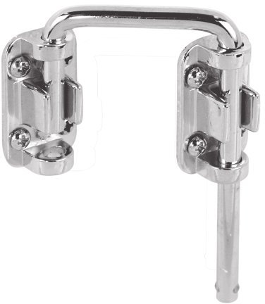 Defender Security S 4378 Sliding Door Loop Lock, 1-7/16 Inch, Diecast Construction, Nickel Plated, Pack of 1