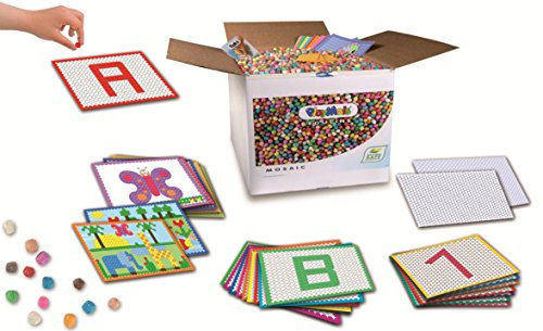 Playmais Eduline Mosaic | 12000 Teile | Bastelset | natürliches Spielzeug | inkl. 6 Schwämmchen, Anleitungsbuch | vegan, verantwortungsvoll & sicher für Kinder & Umwelt | ab 3 Jahren