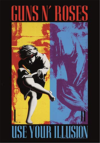 Heart Rock Guns N' Roses Multicolour Flag 105x75cm