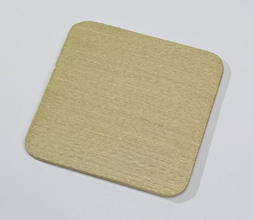 Kerzenteller Flachteller Quadratisch Alu Gold 12 x 12 cm ideal für Kerzen, Taufkerzen, Hochzeitskerzen, Trauerkerzen