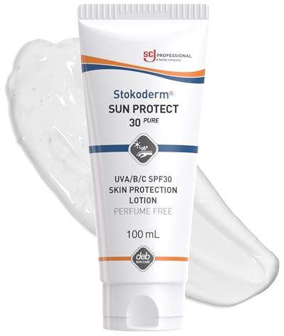 SC Johnson Professional Stokoderm Sun Protect SPF30 - UVA/UVB/UVC Protection - Moisturising Suncream - Water Resistant - Vitamin E - Perfume Free - 100ml Tube - for Professional Use Only