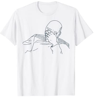 Star Trek Next Generation Picard Face Palm Graphic T-Shirt T-Shirt