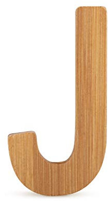 small foot 12063 ABC Buchstabe J aus nachhaltigem Bambus, kombinierbar mit anderen Buchstaben als Deko oder Türschild