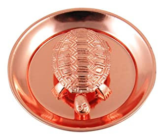 Satre Online And Marketing Feng Shui Vastu Schildkröte Teller Set / Schildkröte Teller aus Kupfer Metall Yantra Vastu Feng Shui