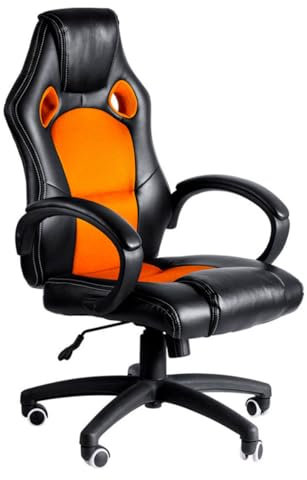 Regalos Miguel - Silla Gaming Pro Naranja y Negra - Máxima Ergonomía - Ideal para sesiones de Gaming