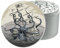 GRINDNATION Premium Grinder Crusher Art Series 'OCTOPUS' | silber | groß 63mm | Aluminium | Set inkl. Schaber, Pinsel und Bag