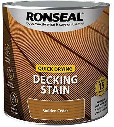 Ronseal Q/D DECKING STAIN GOLDEN CEDAR 2.5L, PAINT