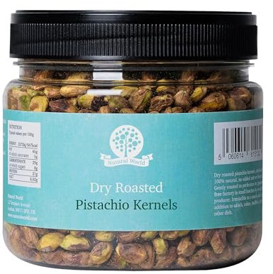 Nutural World - Gherigli di pistacchio tostati a secco - Non salati (500g)