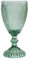 Glass Goblet Coloured Embossed Home Decor Wine Water Wedding Table Settings Drinking Glasses Tumbler (Green)