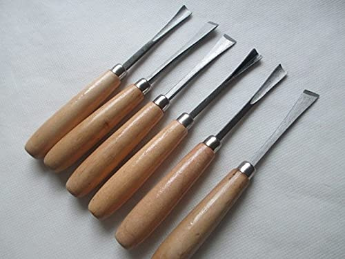 6pcs Professionelle Holz Wachs Ton Carving Hand Holzarbeiter Werkzeug Messer Meißel Set,wie abgebildet
