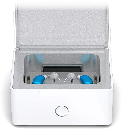 PERFECTDRY LUX - Caja UV Deshumidificador Eléctrico Esterilizador UV Automático para desinfectar y limpiar audífonos, AirPods, Box portátil de limpieza en seco limpieza ultravioleta