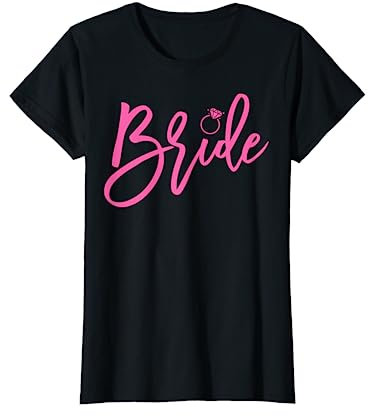 Novia con anillo rosa gráficos Camiseta