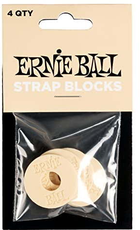 Ernie Ball Strap Blocks, 4 Stück - Crème