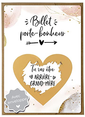 Joli Coon Carte a gratter annonce grossesse - Tu vas être arriere-grand-mere avec enveloppe - Annonce grossesse arriere-grand-mere